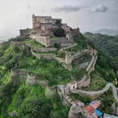 Beyond the city, I travel to capture India's rich history. This is Kumbhalgarh Fort in Rajasthan, its ancient walls winding through the Aravalli hills. This kind of heritage drone photography requires careful flight planning to highlight the fort's magnificent scale and its integration with the natural landscape.