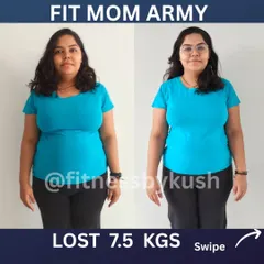 This is Slesha, a busy working mom who lost 7.5 kgs post C-section. We didn't use any complicated diets, just balanced portions of her regular ghar ka khana. She built a healthy routine that feels like her new normal, not a restriction.