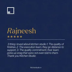 Rajneesh shares the three things he loved about working with us: the quality of finishes, the supportive execution team, and our commitment to quality, noting that my team spots and fixes issues proactively.