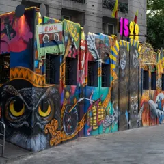 The entire facade of this pub was transformed into a canvas for graffiti art. This collaboration with Bonda Soup Art Studio resulted in a vibrant, high-impact exterior that is impossible to ignore.