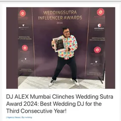 Another feature of the Wedding Sutra Award win. This recognition from platforms like RV Rising strengthens my commitment to delivering excellence and innovation in the wedding music industry.