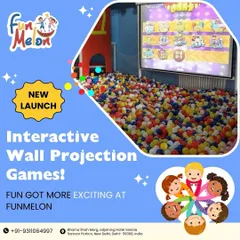 Fun just got more exciting with our new interactive wall projection games. Kids can throw balls at a giant screen to play various games, combining physical activity with digital fun.