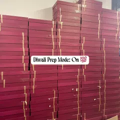 Diwali prep mode is on. This is just a fraction of the gift boxes we prepare for our corporate clients during the festive season. Seeing these stacks grow is a testament to the trust our clients place in us.