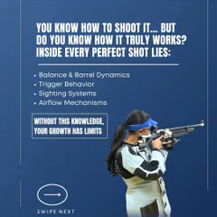 To truly master shooting, you must understand the science behind it. We teach the technical details of balance, trigger behavior, and sighting systems to help you overcome growth plateaus.