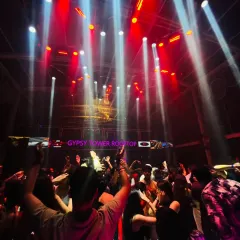 A packed rooftop with hands in the air. I live for these moments. My goal is to create a visual and audio experience with professional lighting and sound that makes the whole club feel like one.