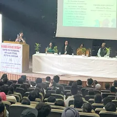 Speaking to a packed auditorium of students at Maharshi Dayanand University. The goal is to break the bias and encourage open conversations about gender sensitization.