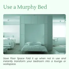 Hack 1: Use a Murphy Bed. It folds away when not in use, instantly transforming your bedroom into a lounge or workspace.
