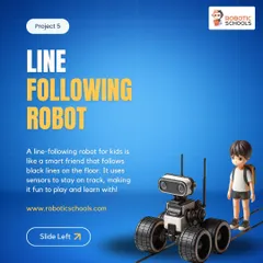 A line-following robot is a smart friend that follows black lines on the floor. It uses sensors to stay on track, making it a fun challenge to play and learn with.