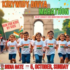 We believe in fitness, fun, and giving back with our Divya Marathon at India Gate. This is Delhi's biggest kids' marathon for charity, where children aged 2 to 15 run to support a greater cause, making it a powerful community event for families.