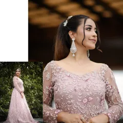 A portrait from a collaboration with a makeup artist. This shot showcases the model's elegant evening gown and sophisticated makeup, demonstrating my skill in fashion and beauty photography.