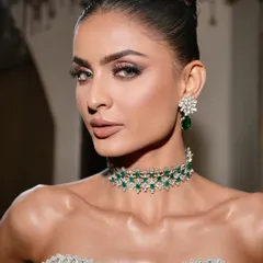 This is modern elegance personified. A sculpted, high-glam look with shimmering silver and lilac eyeshadow, paired with a sleek updo and statement diamond jewelry. It’s perfect for a reception or cocktail night where you want to shine.