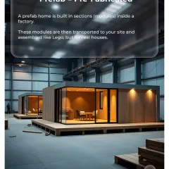 What does "prefabricated" mean? We build homes in sections, or modules, inside a factory. These modules are then transported to your site and assembled with precision, much like building with Lego but for real houses.