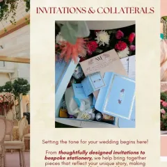 Setting the tone begins with the first impression. We design bespoke stationery and collateral, from thoughtfully designed invitations to welcome notes, that reflect your unique story and make every guest feel special.