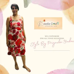 A simple and chic floral summer dress with straps, perfect for a casual day out or a vacation.