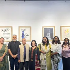 The artists and curators of the "Scripted Dialogues" calligraphy exhibition at its opening. Our gallery openings are a wonderful opportunity to meet the creators behind the work.