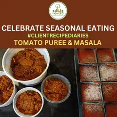 One of our clients shared how they preserve the seasonal bounty by making tomato puree and masala from our farm-fresh tomatoes. This is a wonderful way to enjoy the taste of summer all year round.