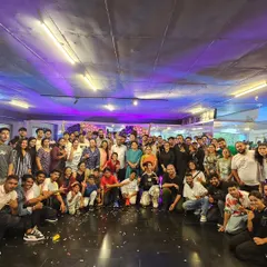 Another shot of our big community gathering. It's moments like these that remind us why we started: to build a home for street dancers in India.