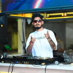 On the decks during a packed High Heels Wednesday. I make sure the playlist is full of tracks that get everyone on the dance floor.