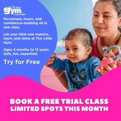 Movement, music, and confidence building all in one class. These sessions for our youngest learners, with you by their side, are a perfect introduction to active play.