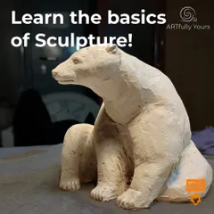An announcement for a special two-day sculpting workshop. We often host guest instructors who are experts in specific techniques, like sculpting a realistic polar bear.