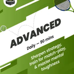 For competitive players, our Advanced program offers daily 90-minute sessions. We sharpen your strategy, train for match-play scenarios, and master the mental toughness needed to win.