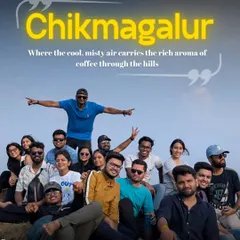 This is Chikmagalur, where the cool, misty air carries the rich aroma of coffee through the hills. It is the perfect place to unwind, with our crew finding the best spots to soak in the views and the vibes.