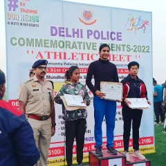 Victory at the Delhi Police Athletic Meet. My students are trained to perform under pressure and deliver results in every competition.