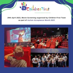 As part of Autism Acceptance Month, our team organized a sensory friendly movie screening. We believe in building a community of concern by collaborating with partners to create inclusive experiences for all children.
