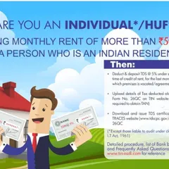 If you are an individual or HUF paying a monthly rent of more than Rs 50,000, you are required to deduct TDS. We guide you through the process of deducting and depositing TDS and filing the necessary forms like 26QC.