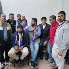 During a gathering with members of the Azad Samaj Party. My legal work is deeply connected to my commitment to social causes and fighting for the underprivileged.