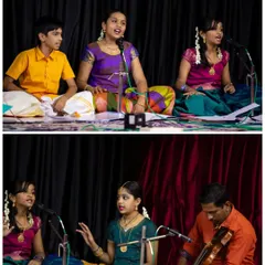 A wonderful view of our students performing with a violinist. Learning to sing with live instruments helps develop a deeper understanding of melody and rhythm, a skill we prioritize for all our kuttis.