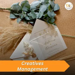 My Creatives Management service covers all your design needs, from elegant wedding invitations and stationery to welcome signs and other event-day paper goods.