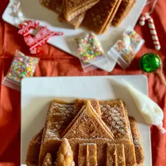 This is the half-size version of my Christmas Cottage Cake kit, ready for decoration. It comes with the pre-baked cake, icing, and festive sprinkles, so you can create your own beautiful holiday centerpiece without any of the baking fuss.