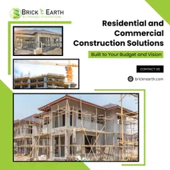 I handle both residential and commercial construction projects. This image shows different stages of construction, from the foundation and structure to the final building.