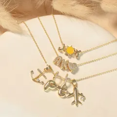 Spell it out and make it yours. Our custom initial necklaces let you mix and match letters with cute charms like suns, hearts, and airplanes. We make it easy to design a piece that’s all about you.