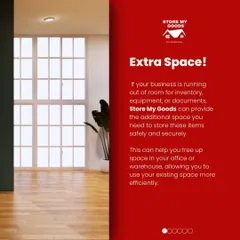 If your business is running out of room for inventory, equipment, or documents, I can provide the extra space you need. This allows you to use your existing office or warehouse more efficiently.