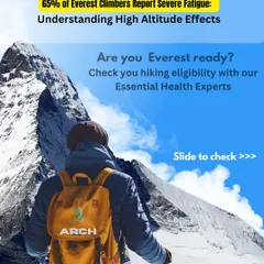 Are you Everest ready? Studies show the intense effects of high altitude. We provide essential health expert consultations to check your hiking eligibility and prepare you for the challenge.