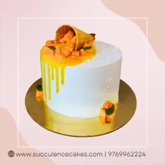 Celebrating the king of fruits, this mango cake is a seasonal favorite. It features a light sponge and is topped with fresh mango pieces and a delicious mango glaze, offering a burst of tropical flavor.