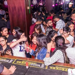 The bar area buzzing with energy during a Bollywood Divana Night at Drava Lounge. It is great to see everyone enjoying the drinks and the music.