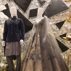 Another angle of our collaboration with Samyakk, highlighting the dramatic backdrop and the stunning couple's attire.