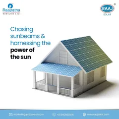 Chasing sunbeams and harnessing the power of the sun for your home. This image of a house with a full solar roof represents the dream of complete energy independence and sustainability.