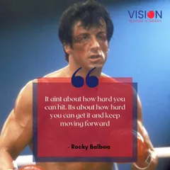 Rocky Balboa's wisdom is timeless. It's not about how hard you can hit, but about your ability to take a hit and keep moving forward. Resilience is the true mark of a champion.
