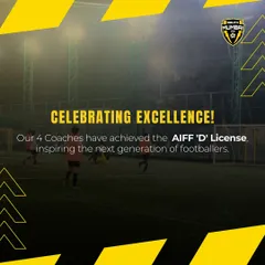 We are proud to have a team of highly qualified mentors. Here, we celebrate four of our coaches achieving the AIFF ‘D’ License, a testament to our commitment to coaching excellence.