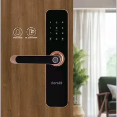 This Dorset smart lock combines elegant design with practical features like an integrated doorbell and dual authentication mode for enhanced security. We install these systems to provide a sophisticated and secure entry point for your home.
