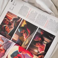 Another view of the magazine spread, showcasing a variety of my illustrations that depict family life, love, and quiet moments. Seeing my work curated together like this in print was a truly humbling experience.