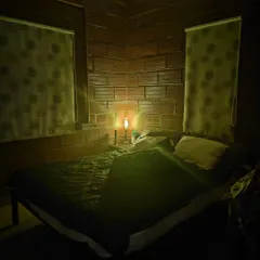 This is one of the bedrooms where the dogs are welcome to sleep. I provide a calm, dimly lit environment at night to ensure all my guests get a restful sleep.