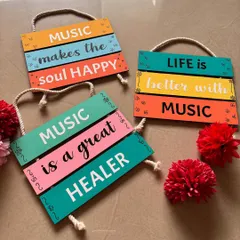 Music is a great healer. These decorative plaques are perfect for a studio, a creative corner, or as a gift for a musician.
