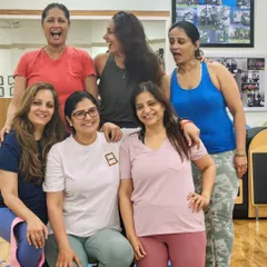 This is what it's all about: having fun while getting stronger! The energy and laughter in my studio are just as important as the exercises. I love the community of wonderful women we've built together.
