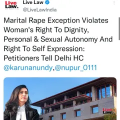 A woman's right to dignity and bodily autonomy does not end at marriage. I am arguing before the Delhi High Court that the marital rape exception in our law is a violation of fundamental rights and must be struck down.