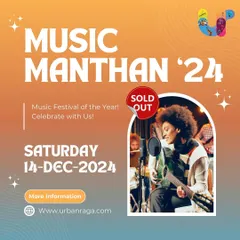 Announcing our sold-out 'Music Manthan '24' festival. Our live band performances are a major draw for our annual events, proving our ability to attract and entertain large audiences with engaging, high-quality music.